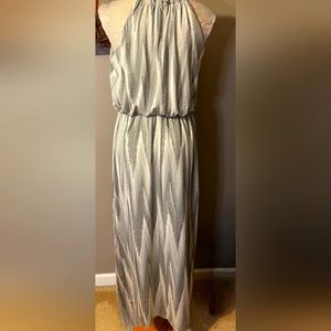 Chico's Dress Black White Sleeveless 8 Maxi 1 Stretchy